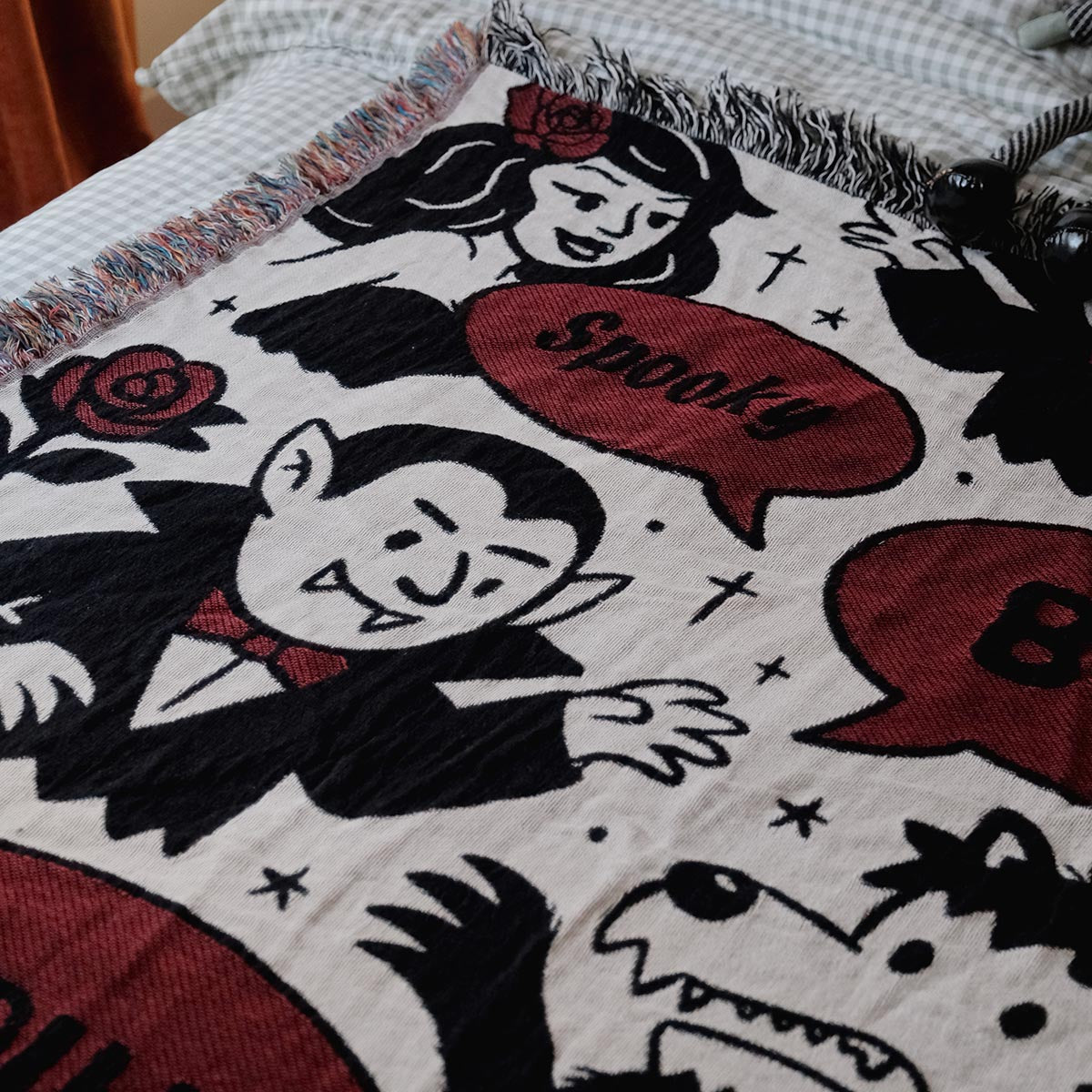 Vampire & Wolf Woven Blanket – Paws Up Monster Duo