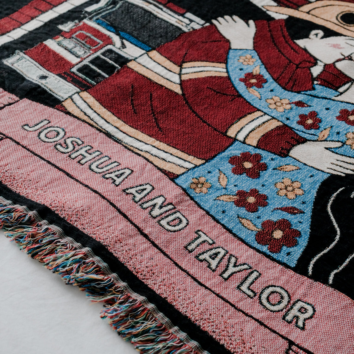 Personalized Firefighter Husband Woven Blanket - Relatable Basic