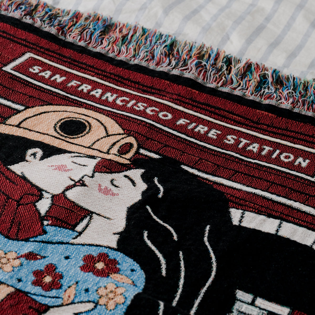 Personalized Firefighter Husband Woven Blanket - Relatable Basic