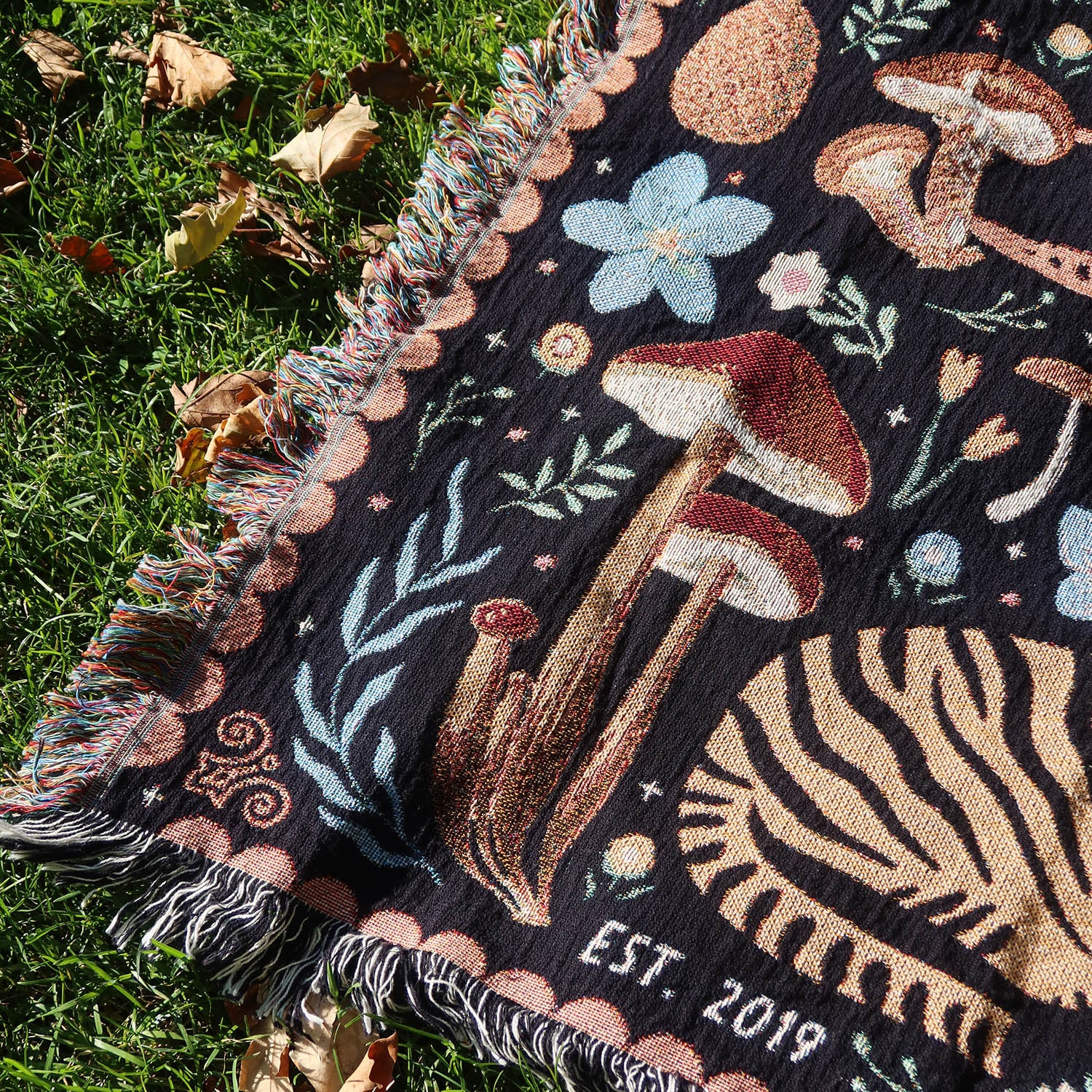 Magical Land Animal Cottagecore Personalized Woven Blanket - Relatable Basic