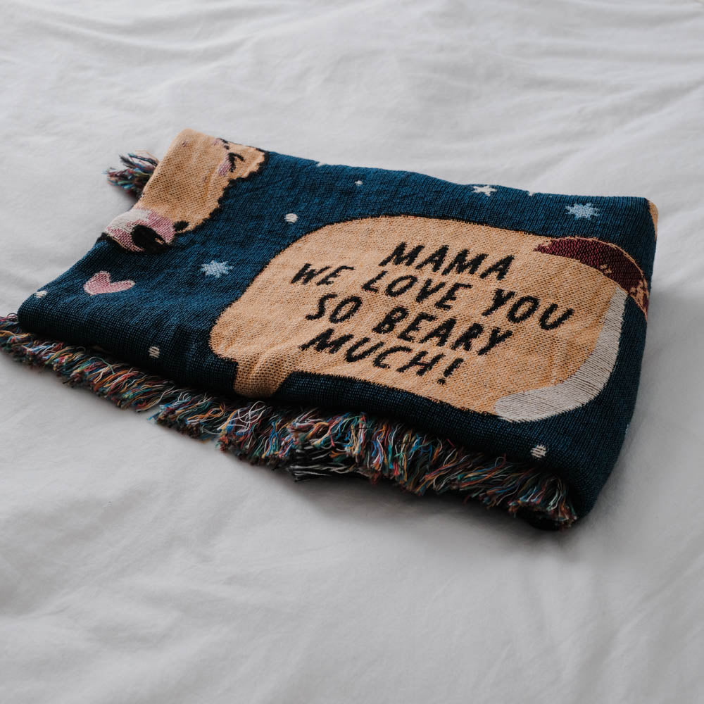 Personalized Mama Bear & Cubs Blanket - Relatable Basic