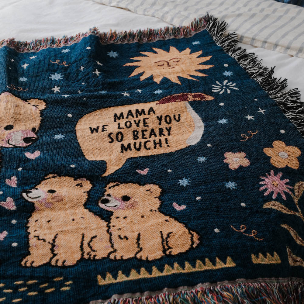 Personalized Mama Bear & Cubs Blanket - Relatable Basic
