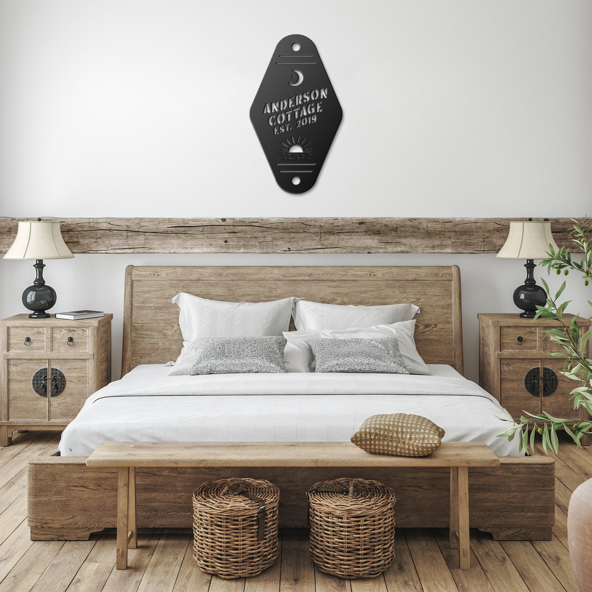 Personalized Motel Key Steel Die Cut Wall Sign