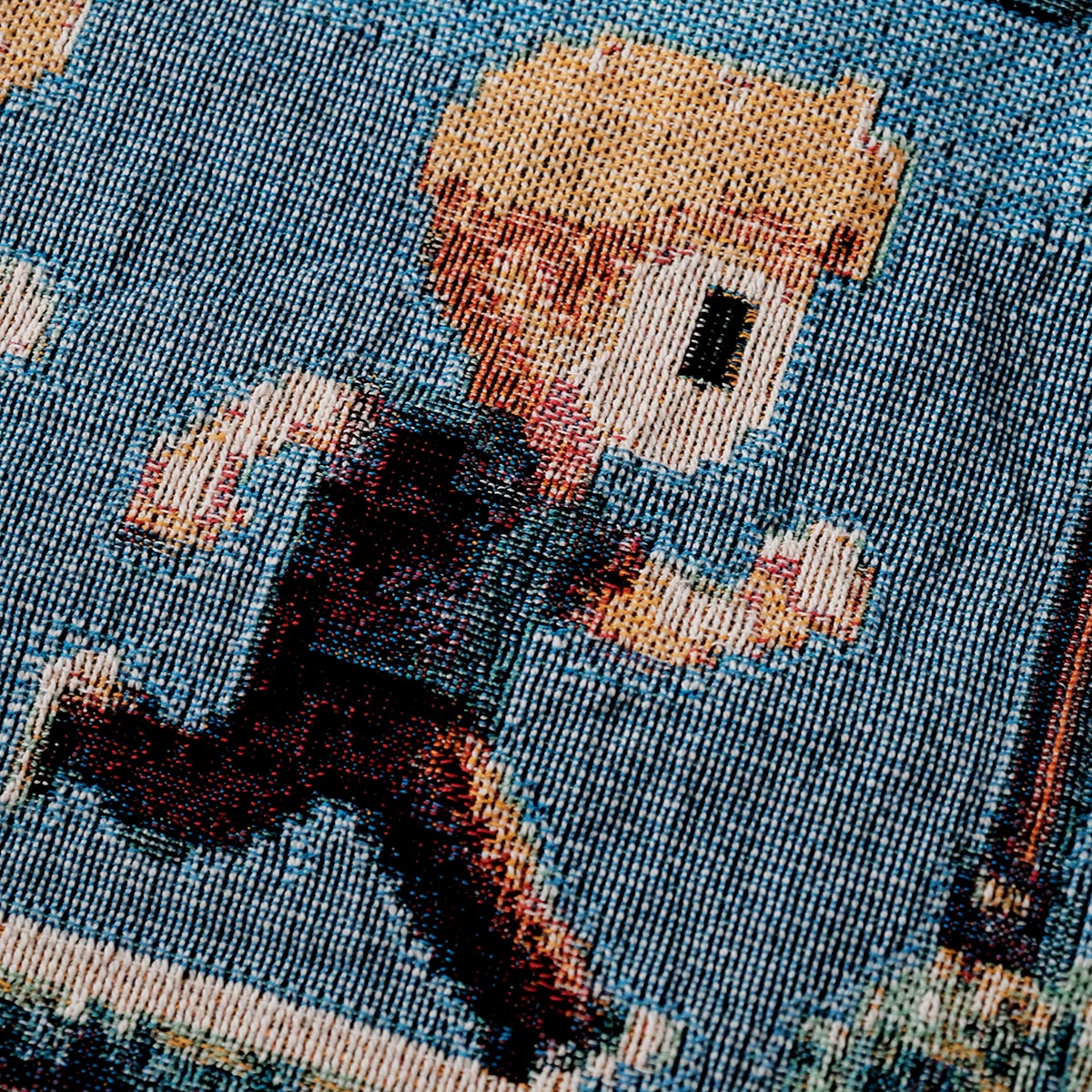 Personalized Retro 8-Bit Gaming Couple Adventure Woven Blanket