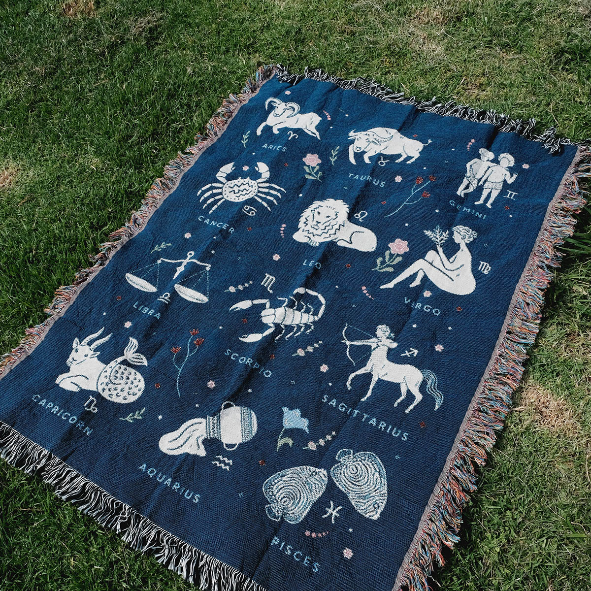 Enchanting Zodiac Signs Couple Blanket - Relatable Basic