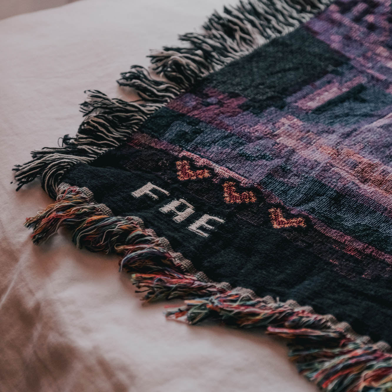 Personalized Pixel Gaming Concert Couple Woven Blanket