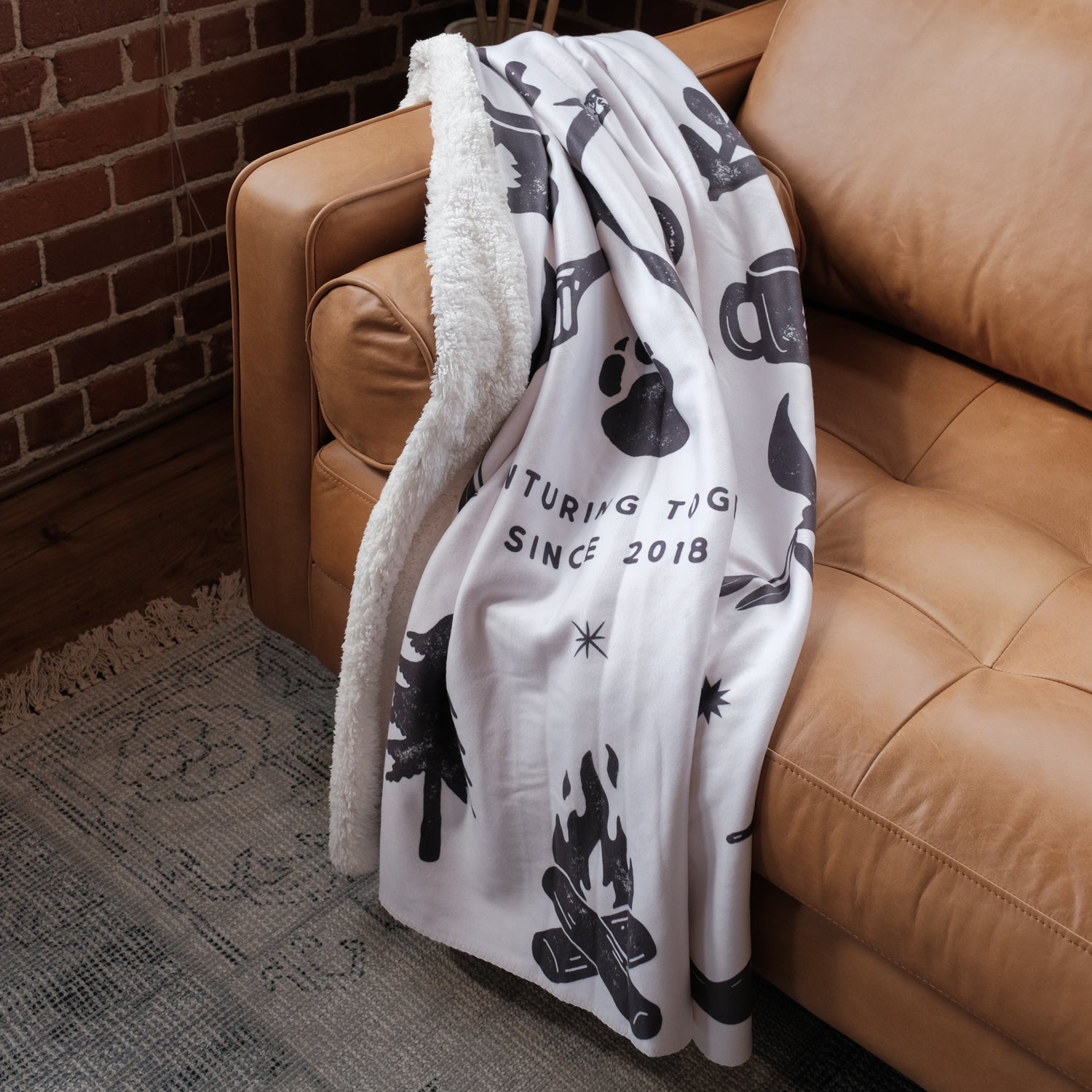 Personalized Couple Adventure Fleece Blanket - Fleece - Personalized Gifts for Couples, Custom Birthday Gifts, Custom Anniversary Gifts | Relatable Basic