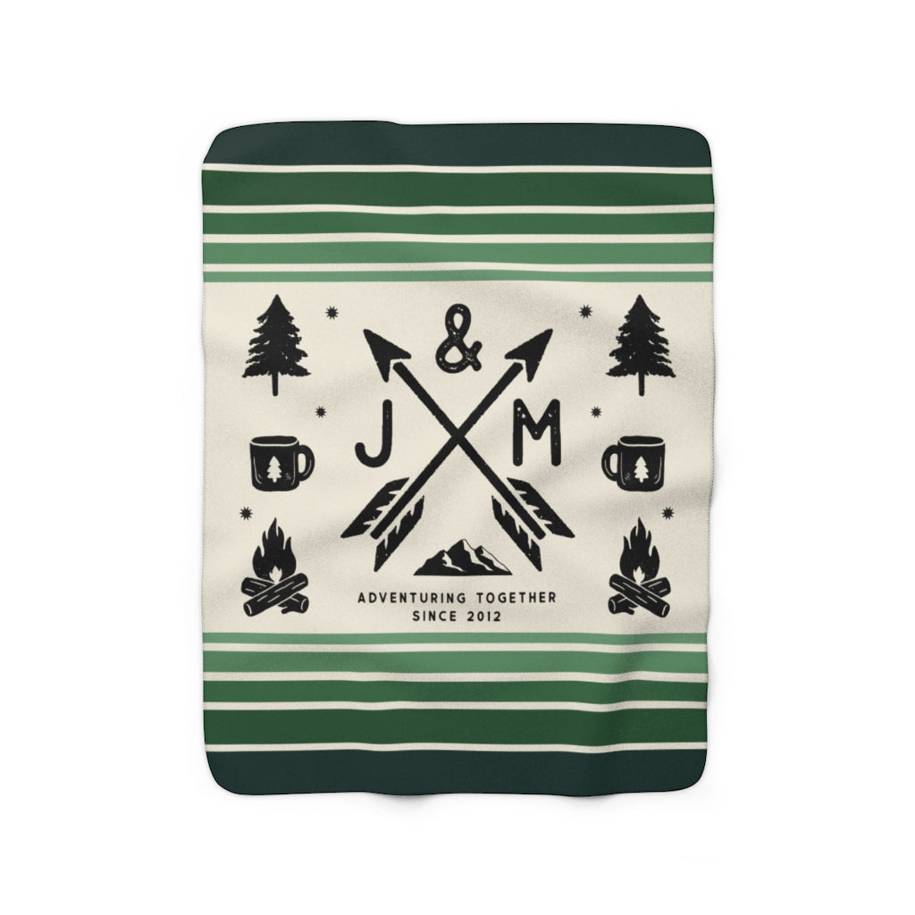 Personalized Couple Adventure Mountain Edition Fleece Blanket - Fleece - Personalized Gifts for Couples, Custom Birthday Gifts, Custom Anniversary Gifts | Relatable Basic