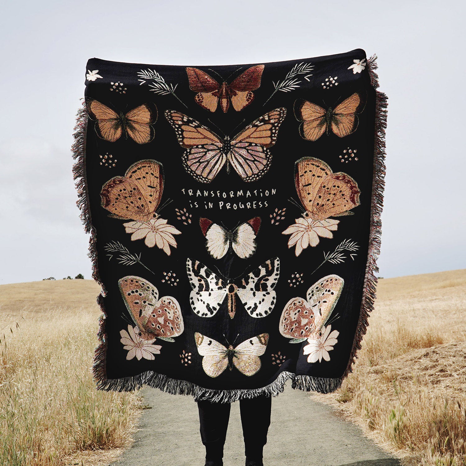 Colorful Butterfly Woven Throw - Relatable Basic