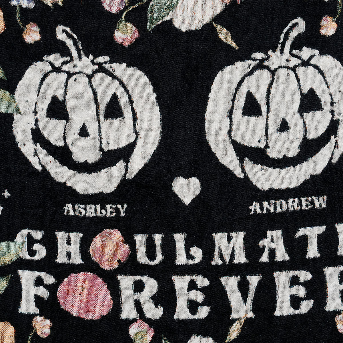 Personalized Ghoulmate Forever Couple Woven Blanket - Relatable Basic