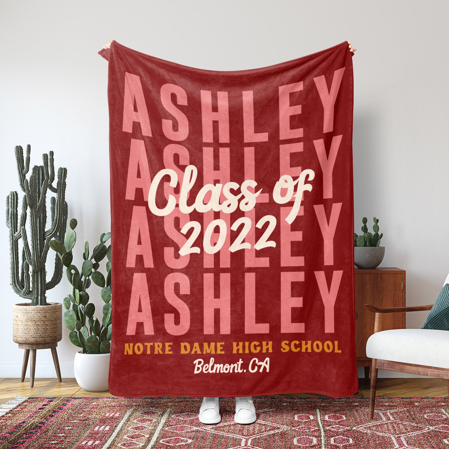 Personalized Graduation Fleece Blanket With Name - Fleece - Personalized Gifts for Couples, Custom Birthday Gifts, Custom Anniversary Gifts | Relatable Basic