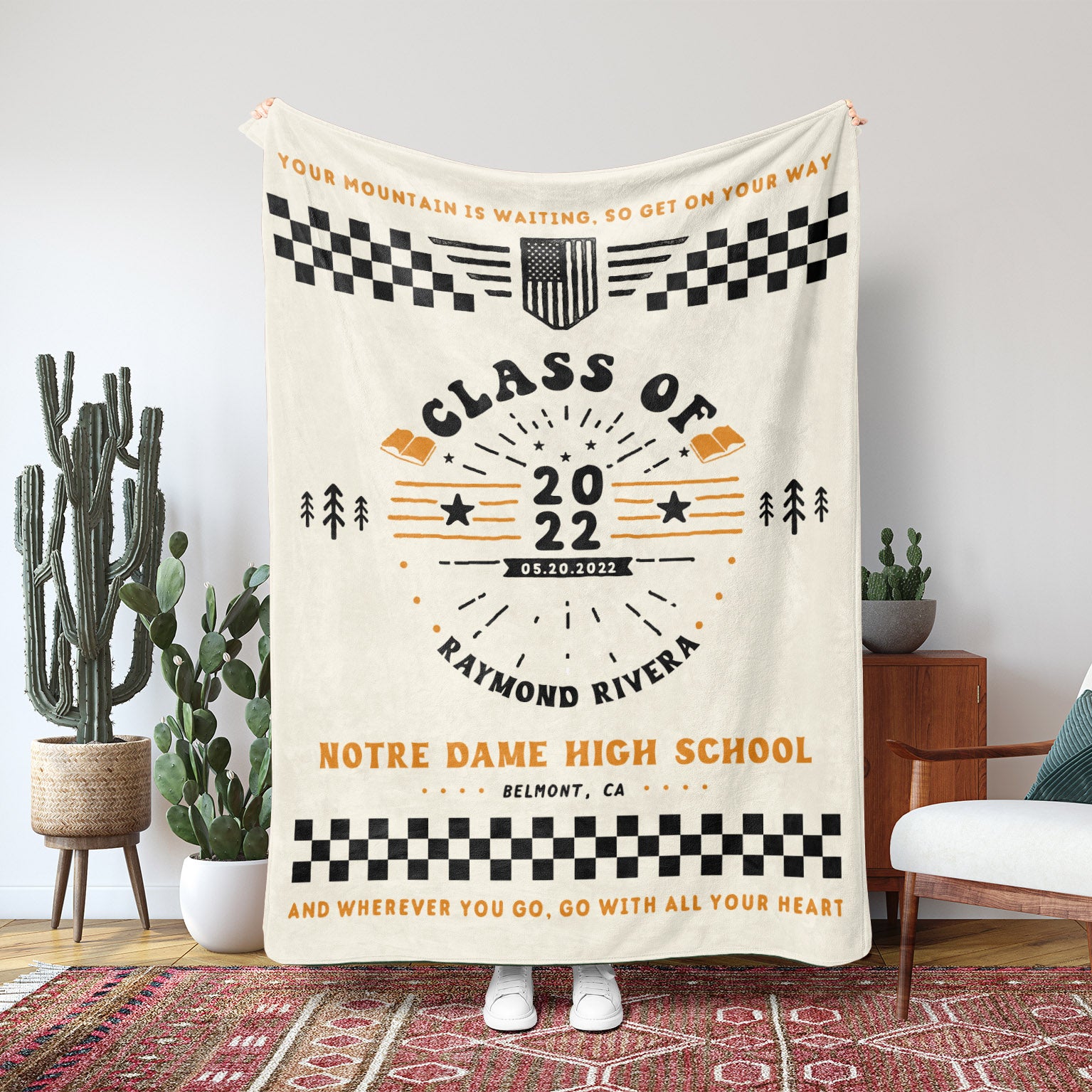 Personalized Graduation Fleece Blanket - Fleece - Personalized Gifts for Couples, Custom Birthday Gifts, Custom Anniversary Gifts | Relatable Basic