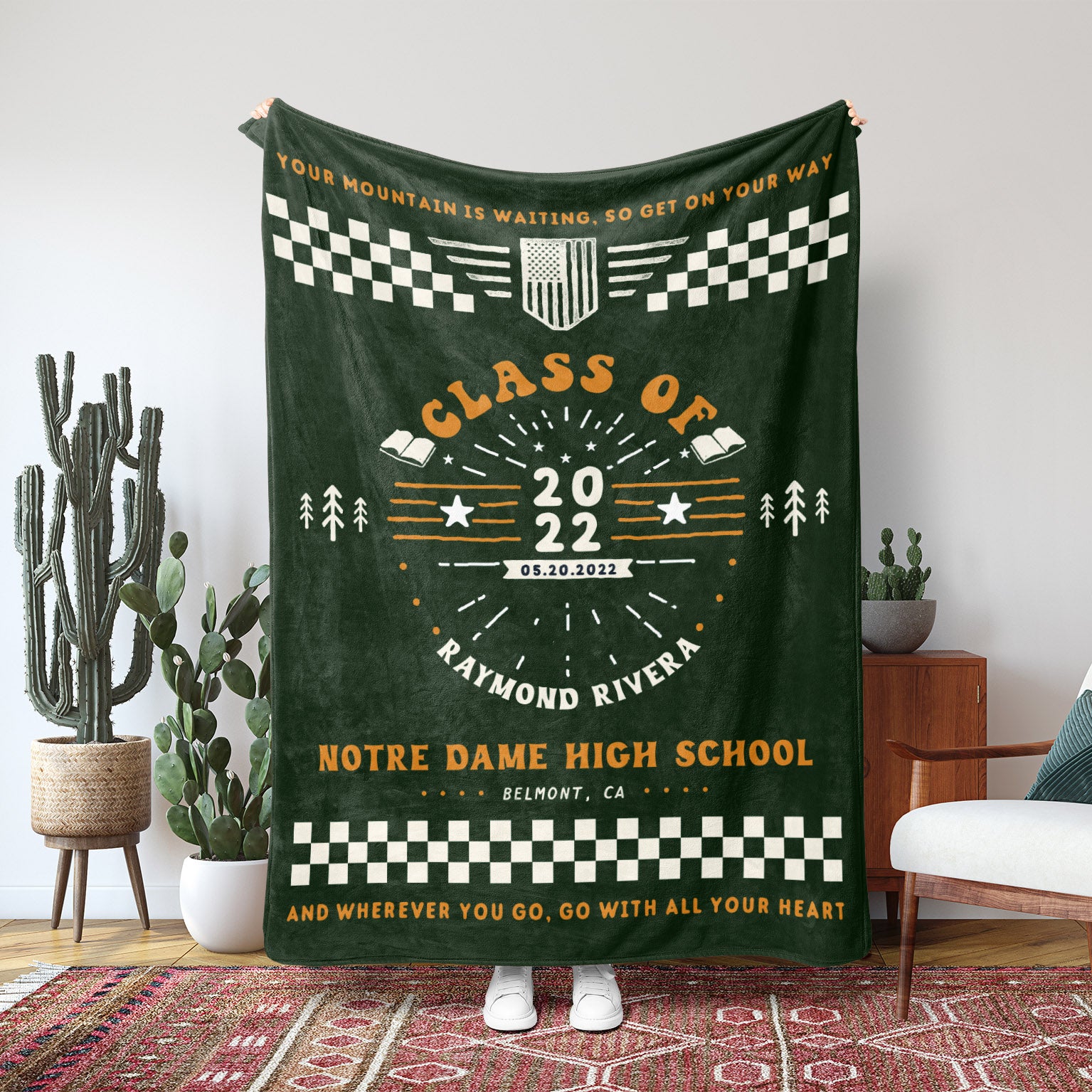 Personalized Graduation Fleece Blanket - Fleece - Personalized Gifts for Couples, Custom Birthday Gifts, Custom Anniversary Gifts | Relatable Basic