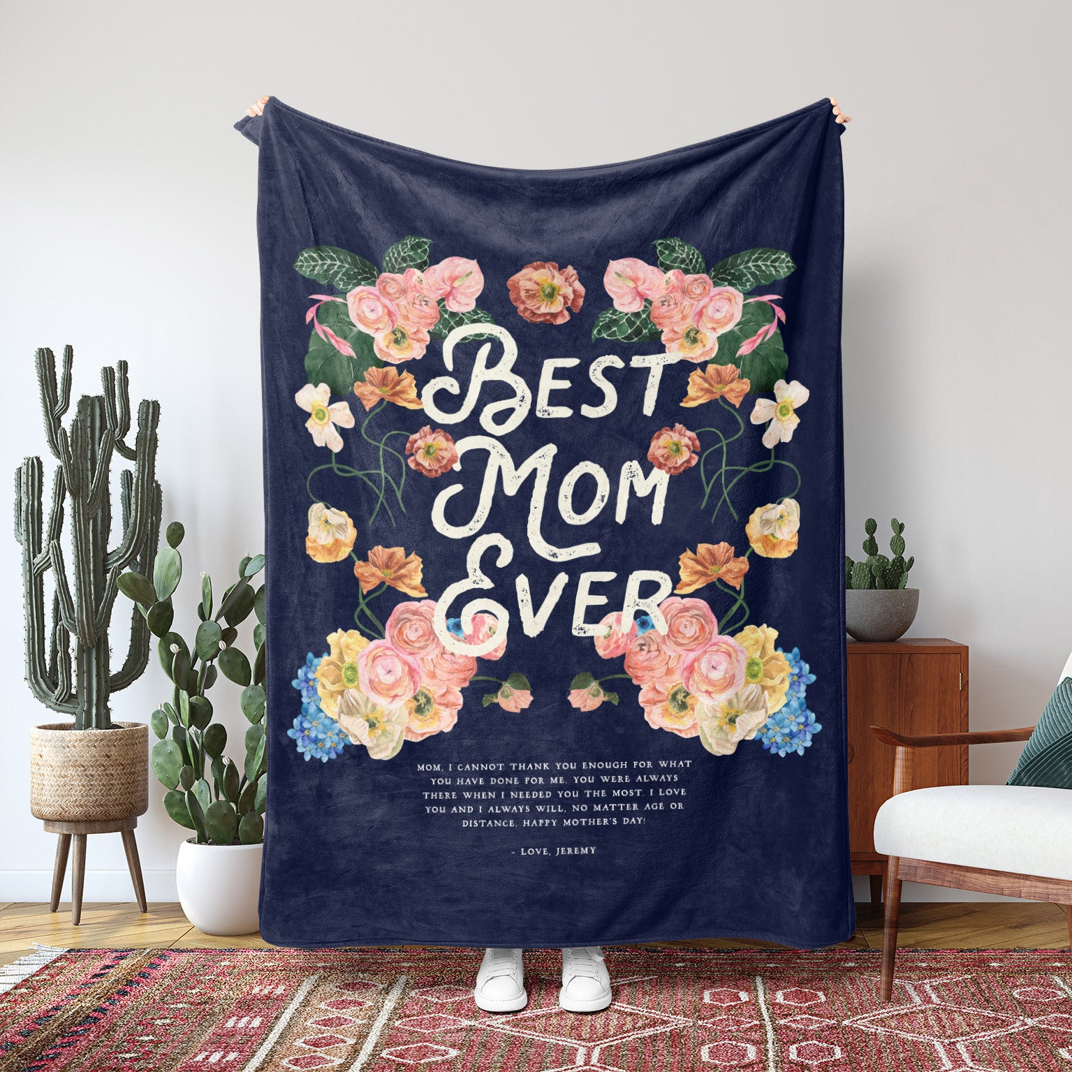 Personalized Mother's Day Fleece Blanket - Fleece - Personalized Gifts for Couples, Custom Birthday Gifts, Custom Anniversary Gifts | Relatable Basic