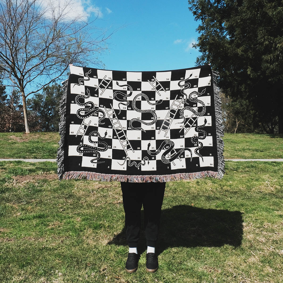 Snake and Ladder Woven Throw Blanket - Relatable Basic