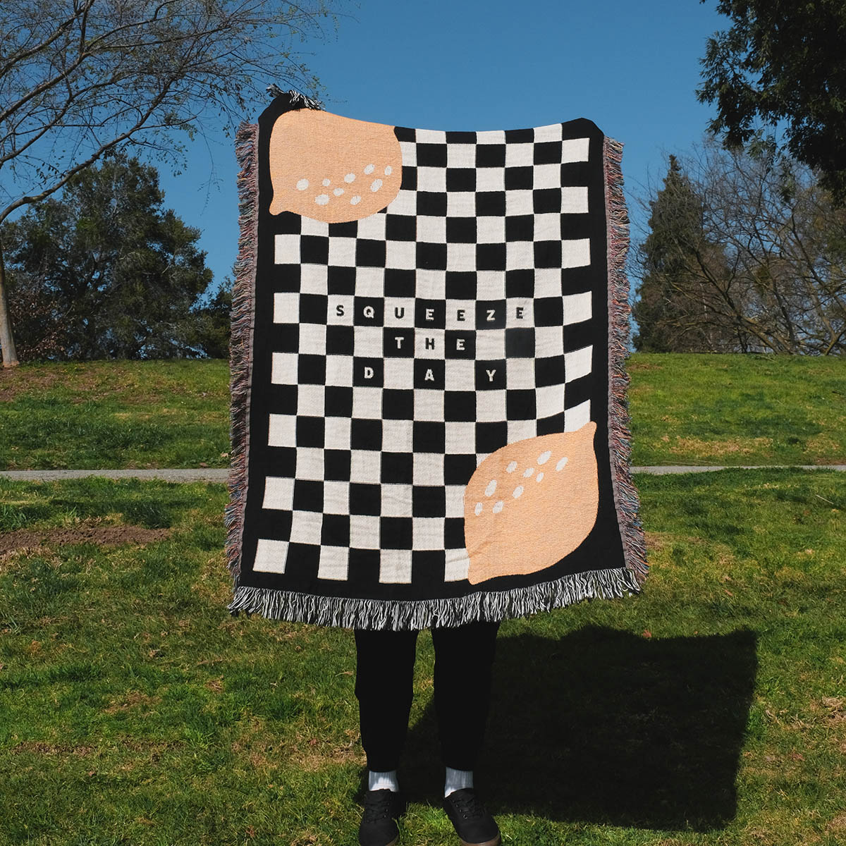 Squeeze The Day Woven Throw Blanket - Relatable Basic