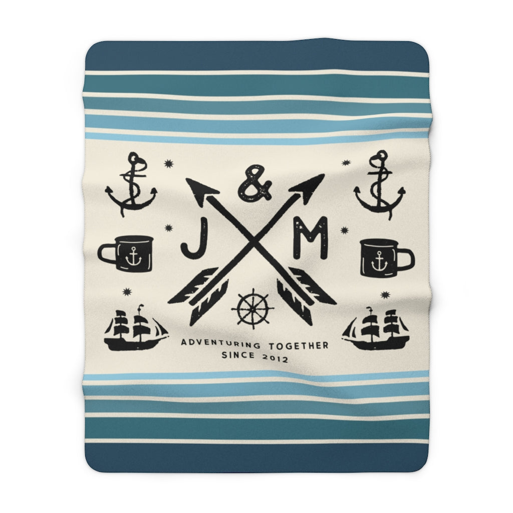 Personalized Couple Adventure Ocean Edition Fleece Blanket - Fleece - Personalized Gifts for Couples, Custom Birthday Gifts, Custom Anniversary Gifts | Relatable Basic