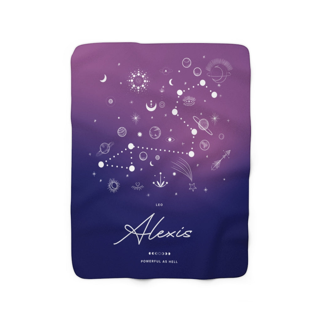 Personalized Zodiac Sunrise Fleece Blanket - Fleece - Personalized Gifts for Couples, Custom Birthday Gifts, Custom Anniversary Gifts | Relatable Basic