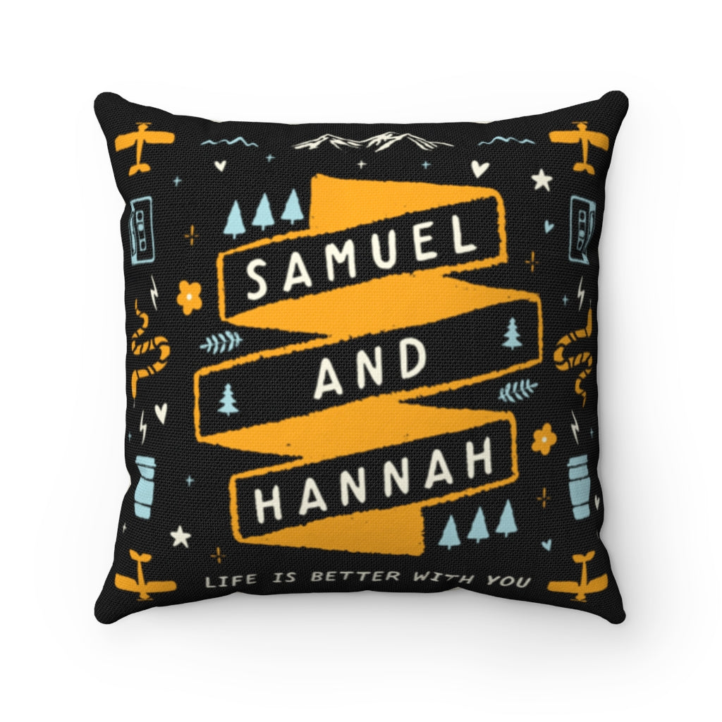 Personalized Couple Adventure Pillow - Pillow - Personalized Gifts for Couples, Custom Birthday Gifts, Custom Anniversary Gifts | Relatable Basic