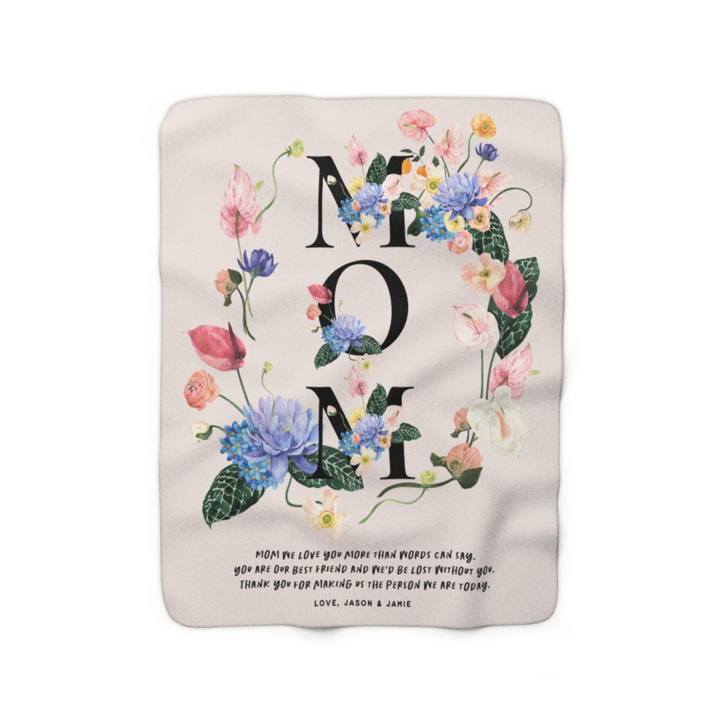 Personalized Floral Blanket for Mom - Fleece - Personalized Gifts for Couples, Custom Birthday Gifts, Custom Anniversary Gifts | Relatable Basic