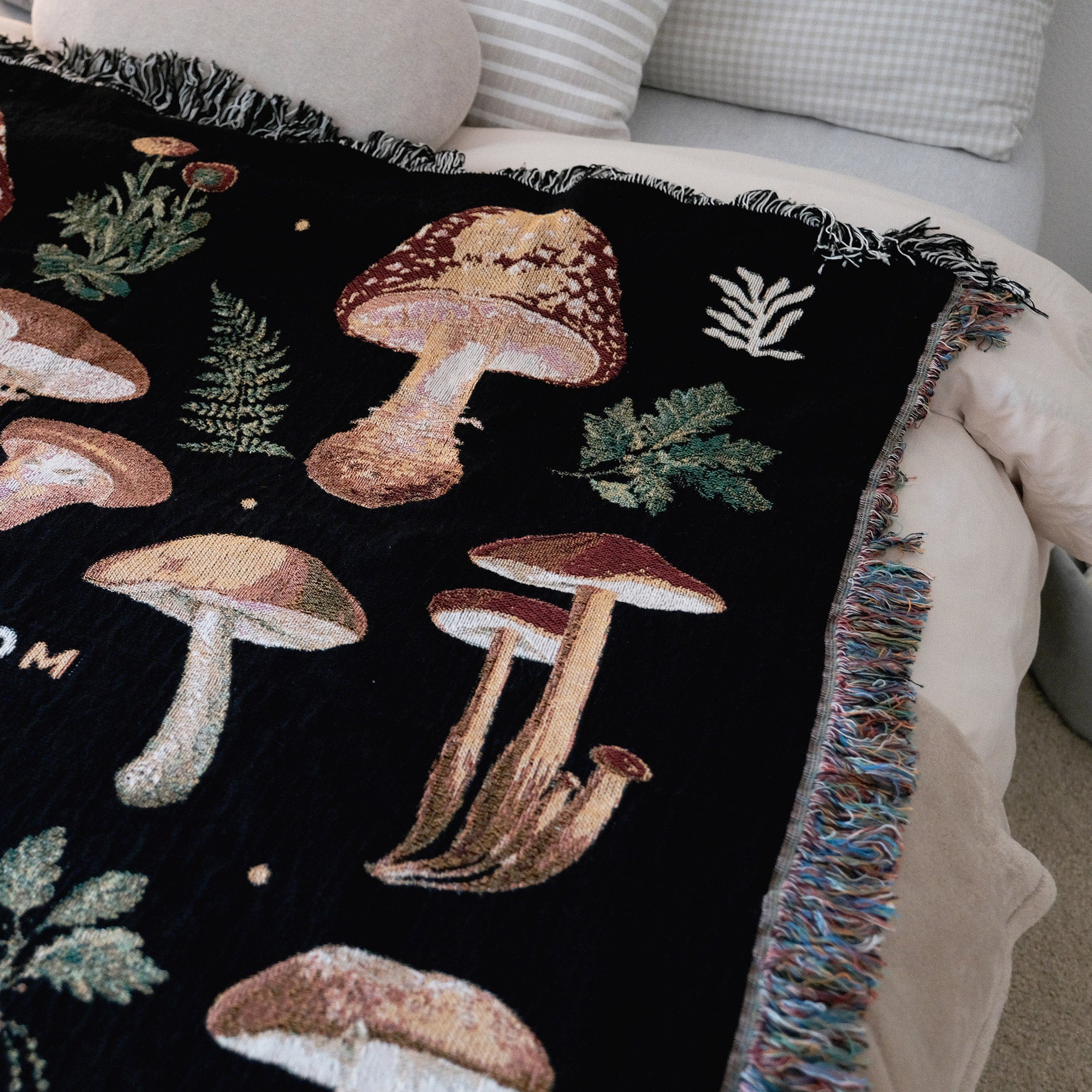 So Mushroom To Cuddle Woven Blanket - Woven - Personalized Gifts for Couples, Custom Birthday Gifts, Custom Anniversary Gifts | Relatable Basic