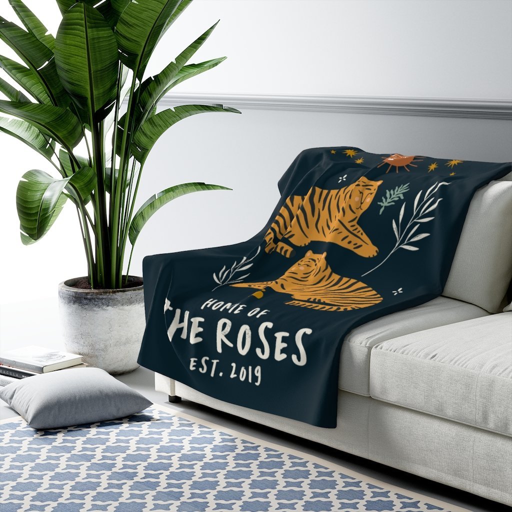 Personalized Two Tigers Fleece Blanket - Fleece - Personalized Gifts for Couples, Custom Birthday Gifts, Custom Anniversary Gifts | Relatable Basic
